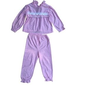 Vintage Jackie's Girls Pink Pajamas Size 6 -2 Piece Made In‎ USA